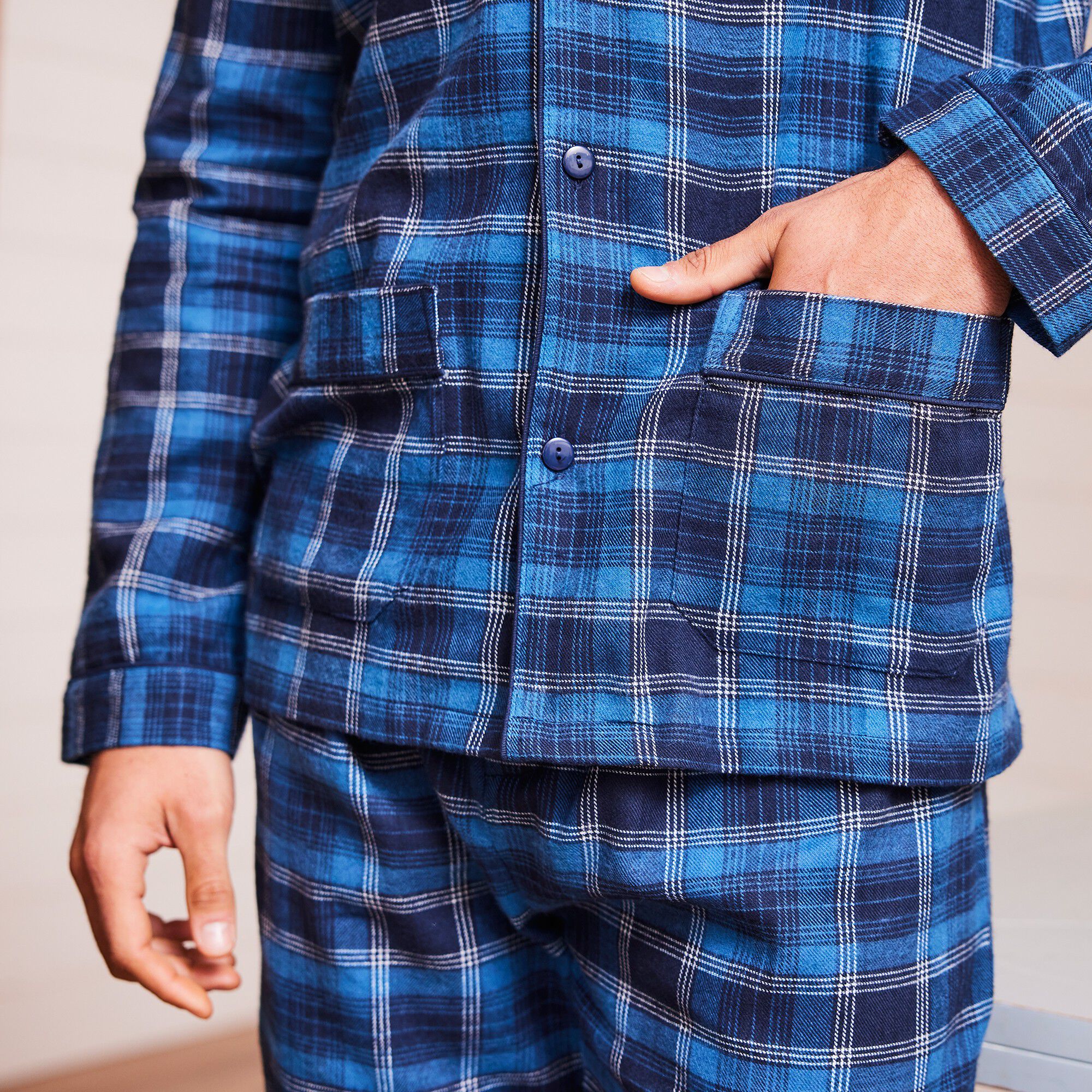 Pyjama carreaux en pilou
