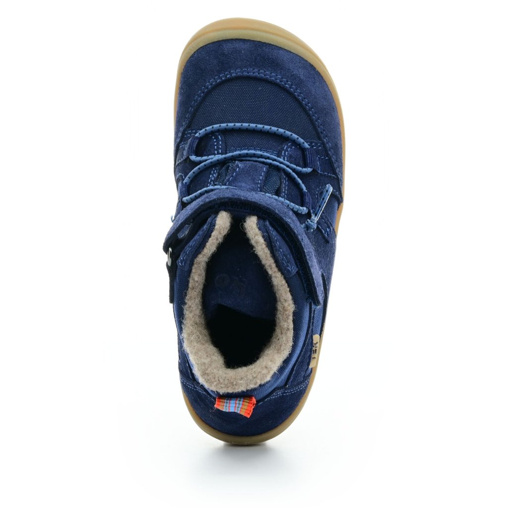 Koel4kids Beau Wool blue Winter-Barfuß-Stiefeletten