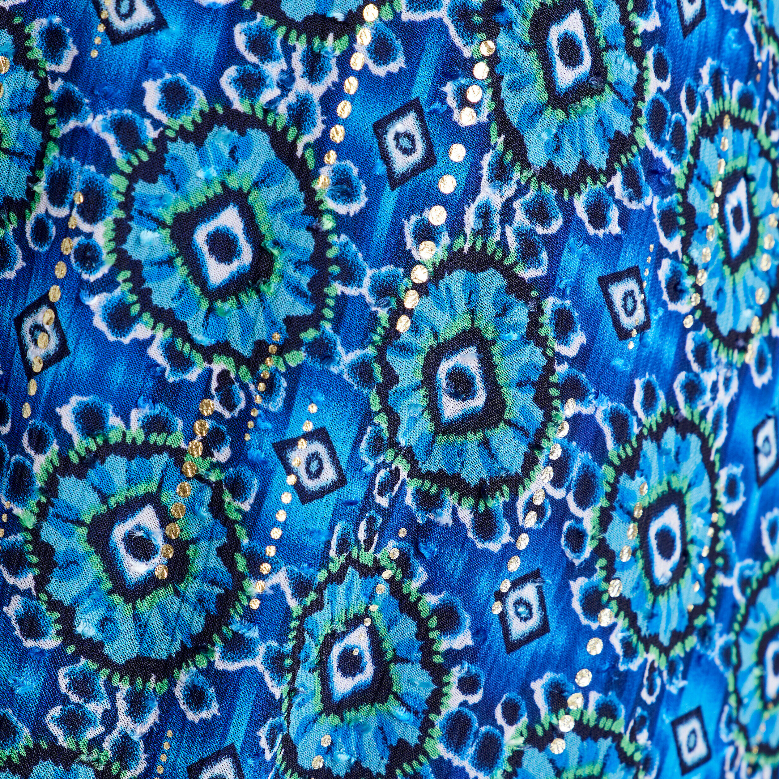 Robe évasée avec manches courtes bleu femme | Cache Cache
