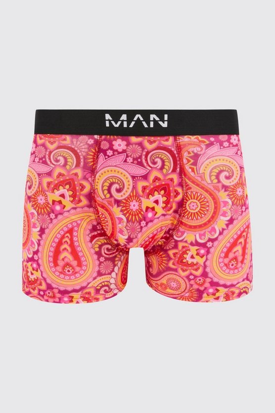 Man Boxershorts mit Paisley-Print