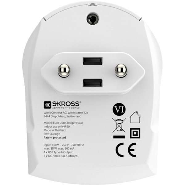 EURO USB CHARGER 4XA - Reisestecker