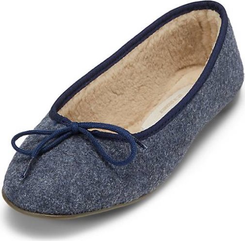 Marc O'Polo Ballerina-Hausschuhe mit flauschigem Teddyfutter