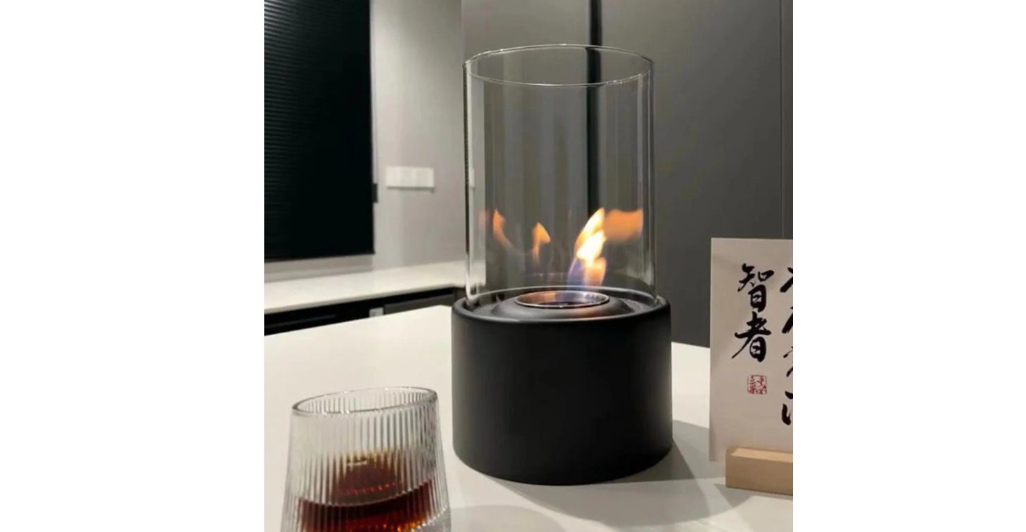 MMXX Feuerschale Tischkamin mit Bioethanol, Tischofen wärmend, indoor & outdoor