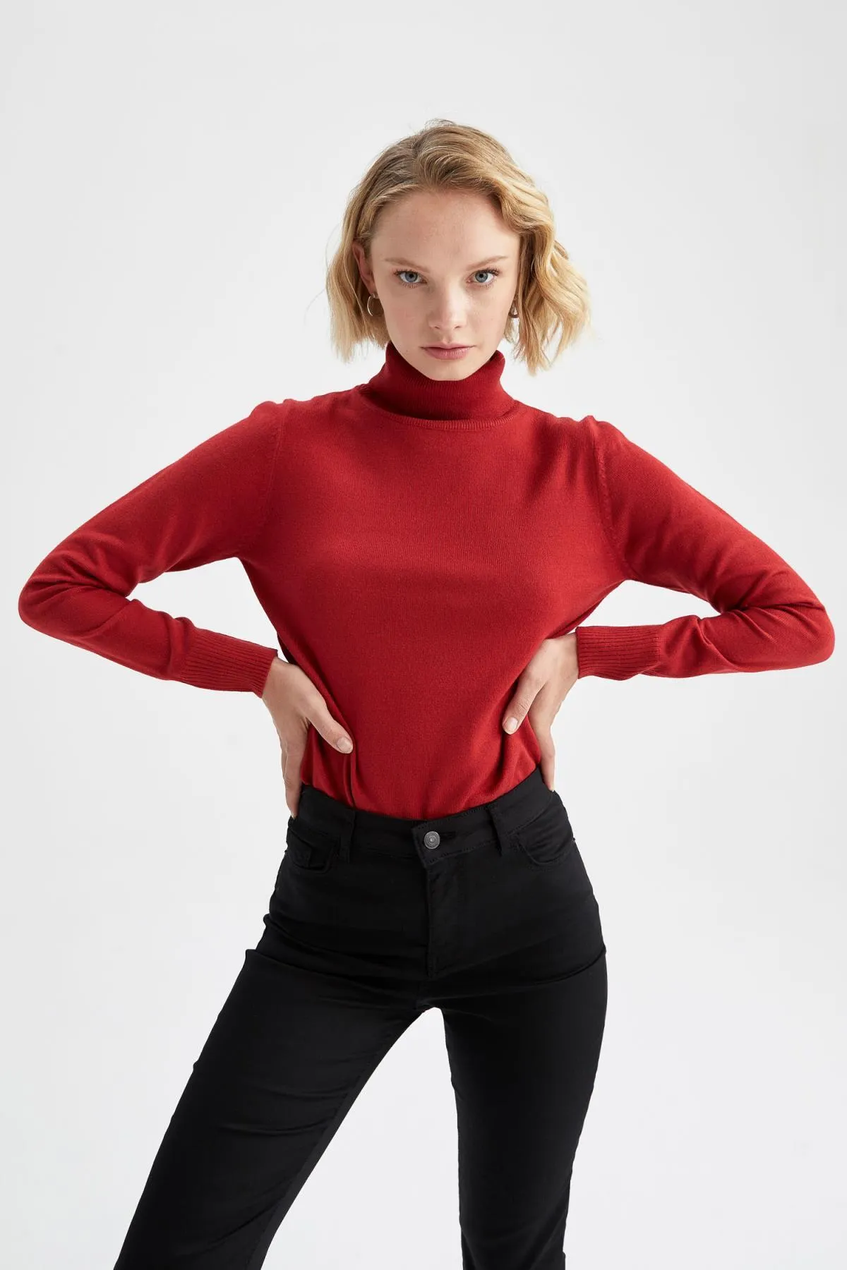 DeFacto  Extra weicher Rollkragenpullover aus Kaschmir mit Rollkragen und Relax-Passform