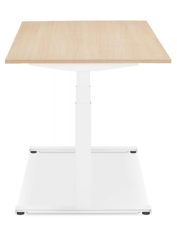 KADIMA DESIGN Elektrischer Sitz-Steh-Schreibtisch aus Holz und Metall | Modern in Beige-Weiß günstig kaufen