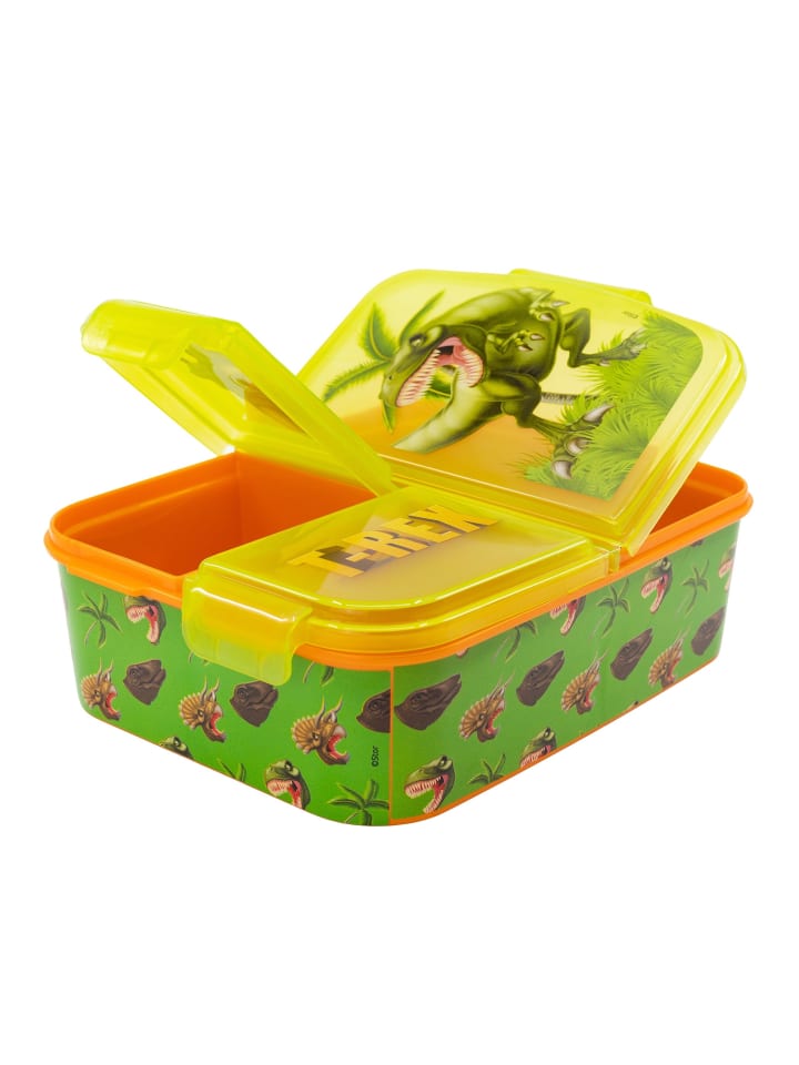 Yuhu.kids 2tlg. Set: Trinkflasche und Brotdose Dinosaurier T-Rex in Mehrfarbig günstig kaufen onesize