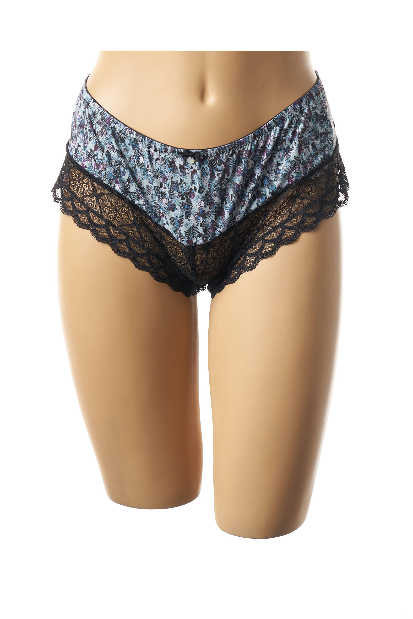 Cache Coeur Lingerie Maternite Femme couleur bleu