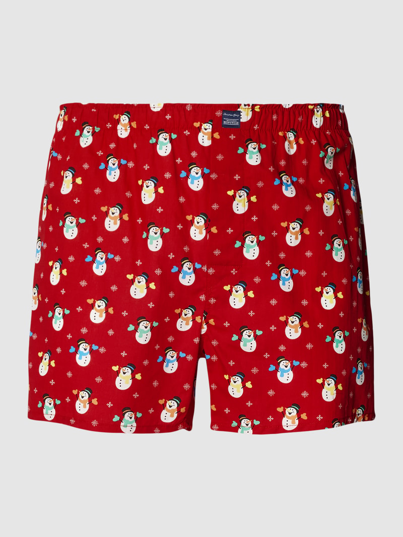 Boxershorts mit Allover-Muster in rot