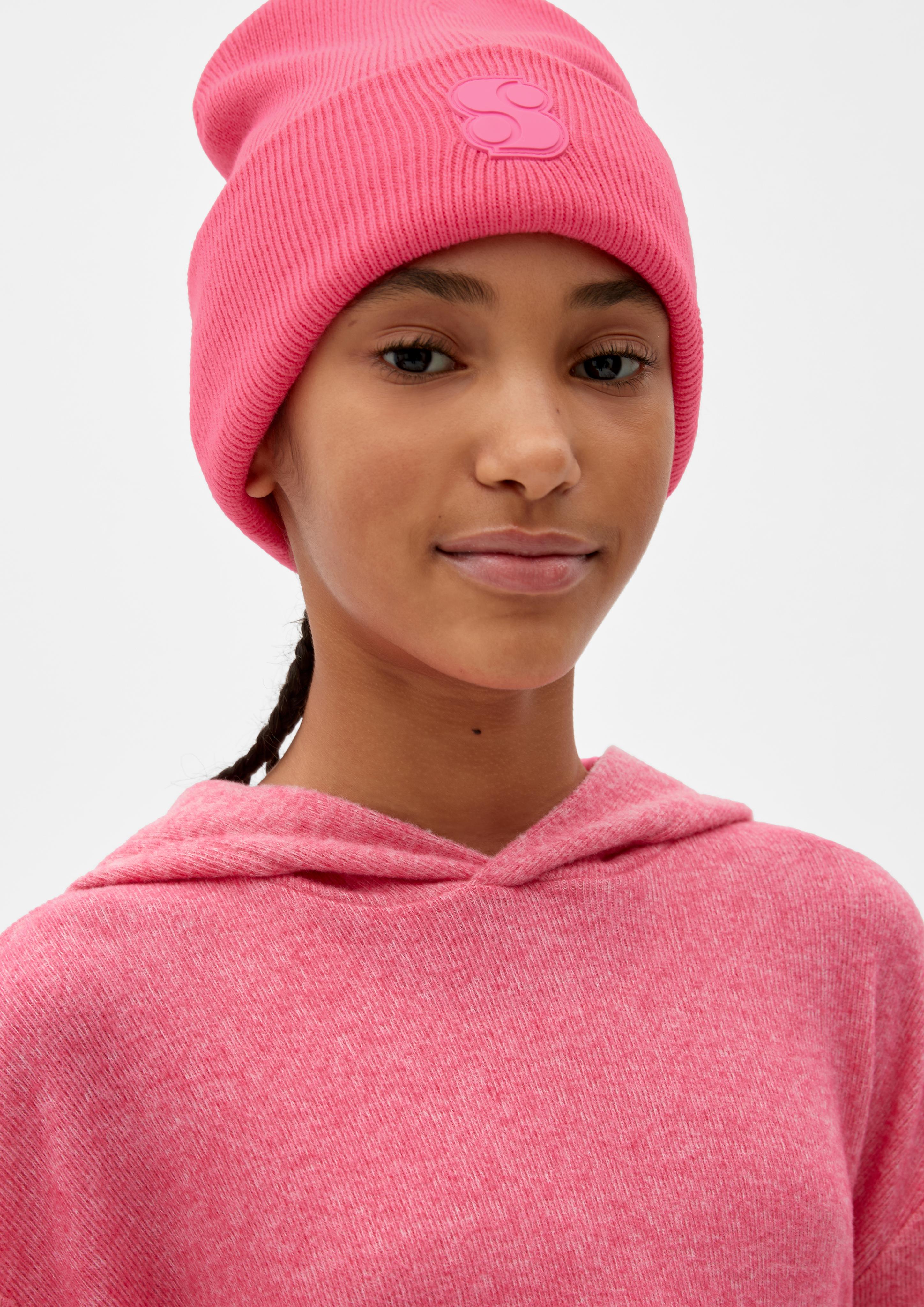Strickmütze mit Label-Patch  2123528-4424