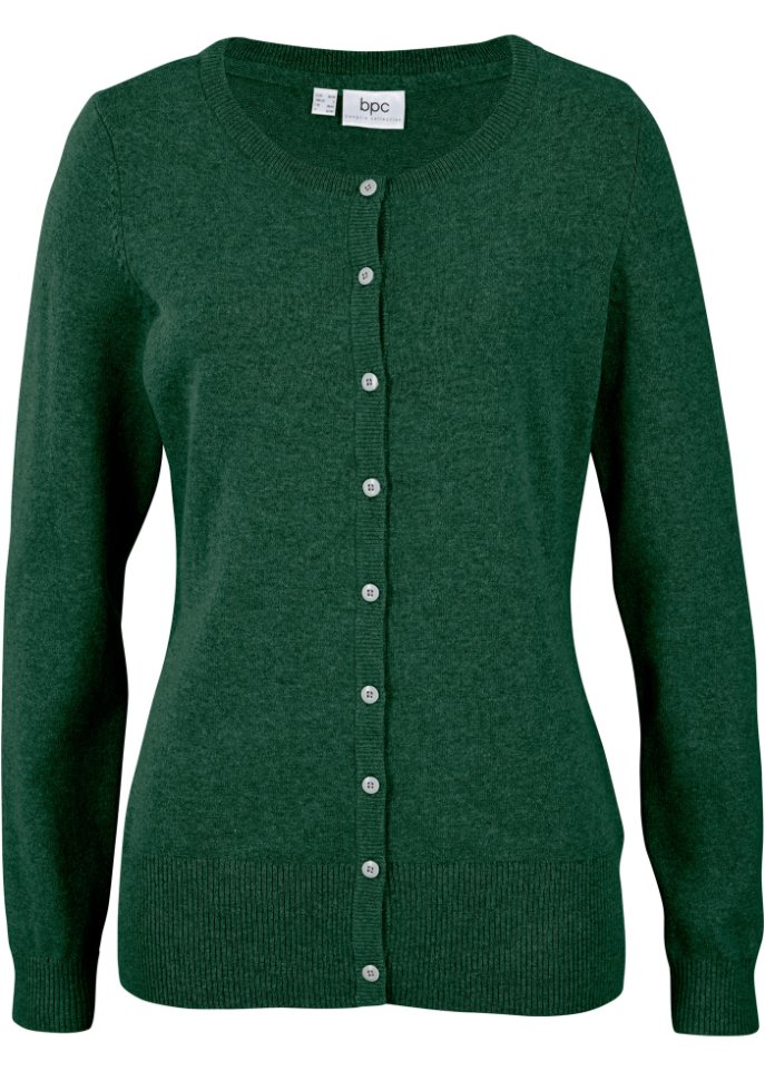 Basic Feinstrickjacke mit recycelter Baumwolle