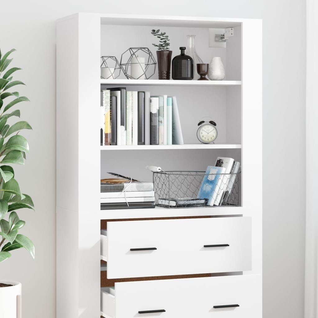 vidaXL Sideboard Highboard Weiß Holzwerkstoff (1 St)
