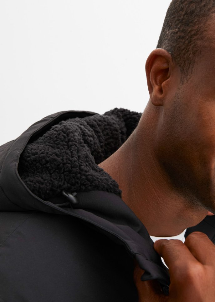 Hybrid-Thermo-Parka mit Teddyfutter