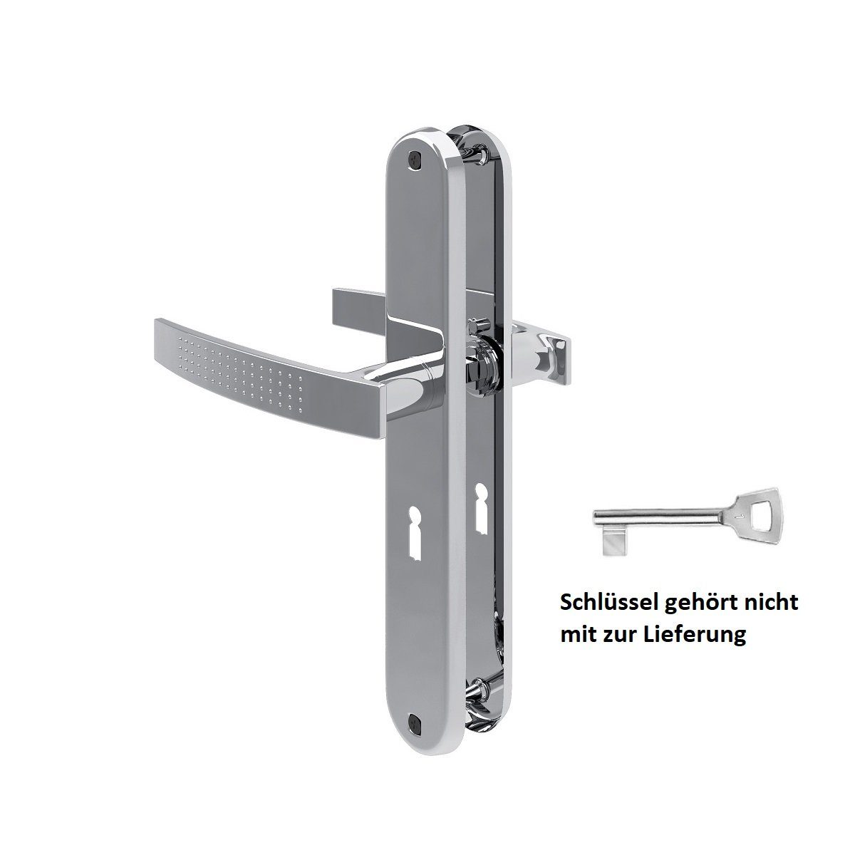 MS Beschläge Türbeschlag Türdrücker Langschild Türbeschlag Chrom glänzend