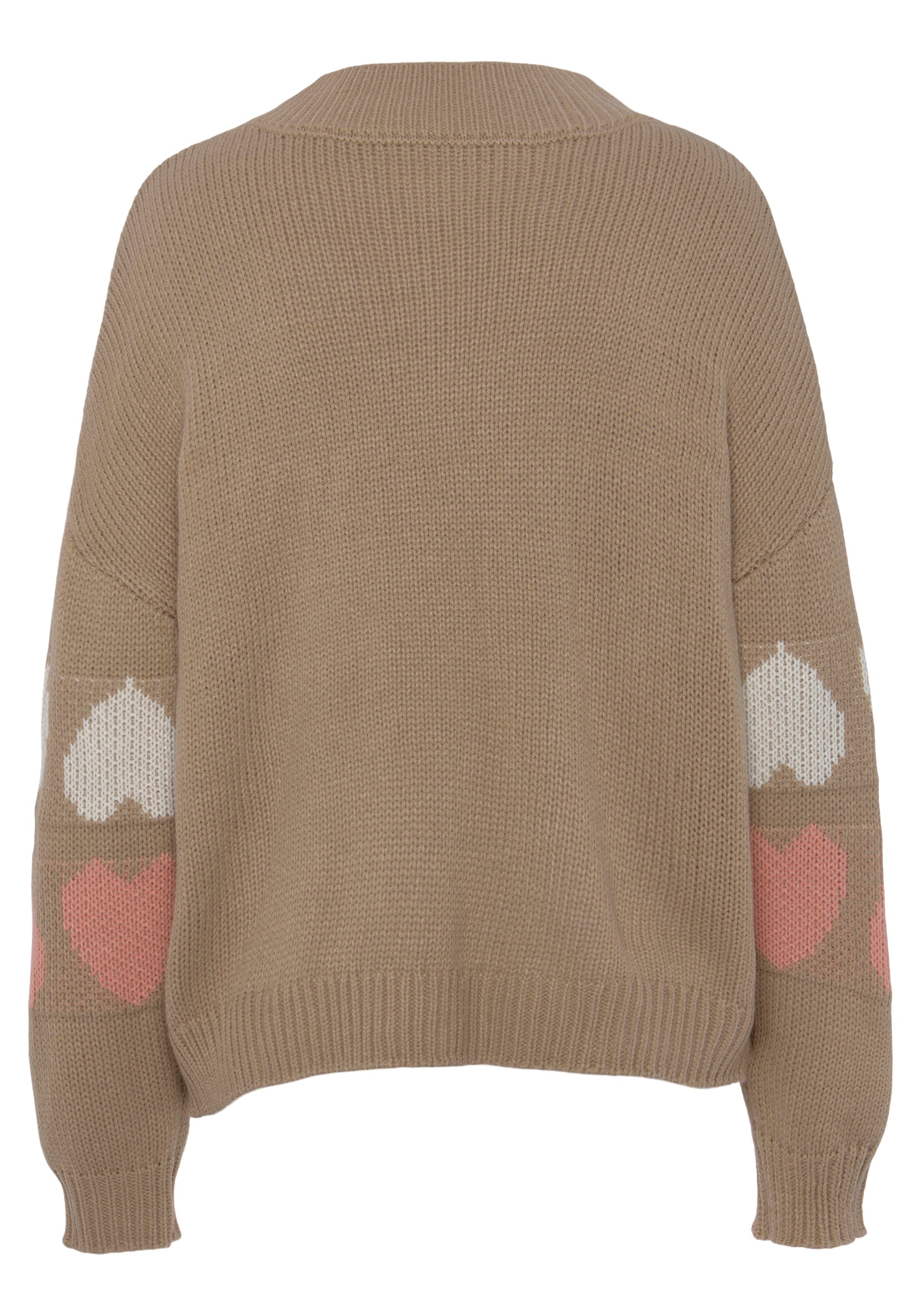 Vivance Strickpullover mit Herzchenmuster