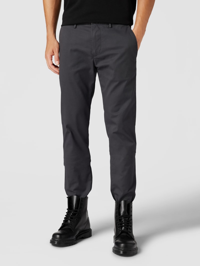 Chino mit Label-Detail Modell 'CORE BLEECKER 1985' in anthrazit