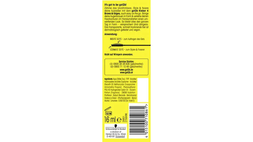 GOT2B 2in1 Stylinggel Kleber Brows & Edges 16 ml