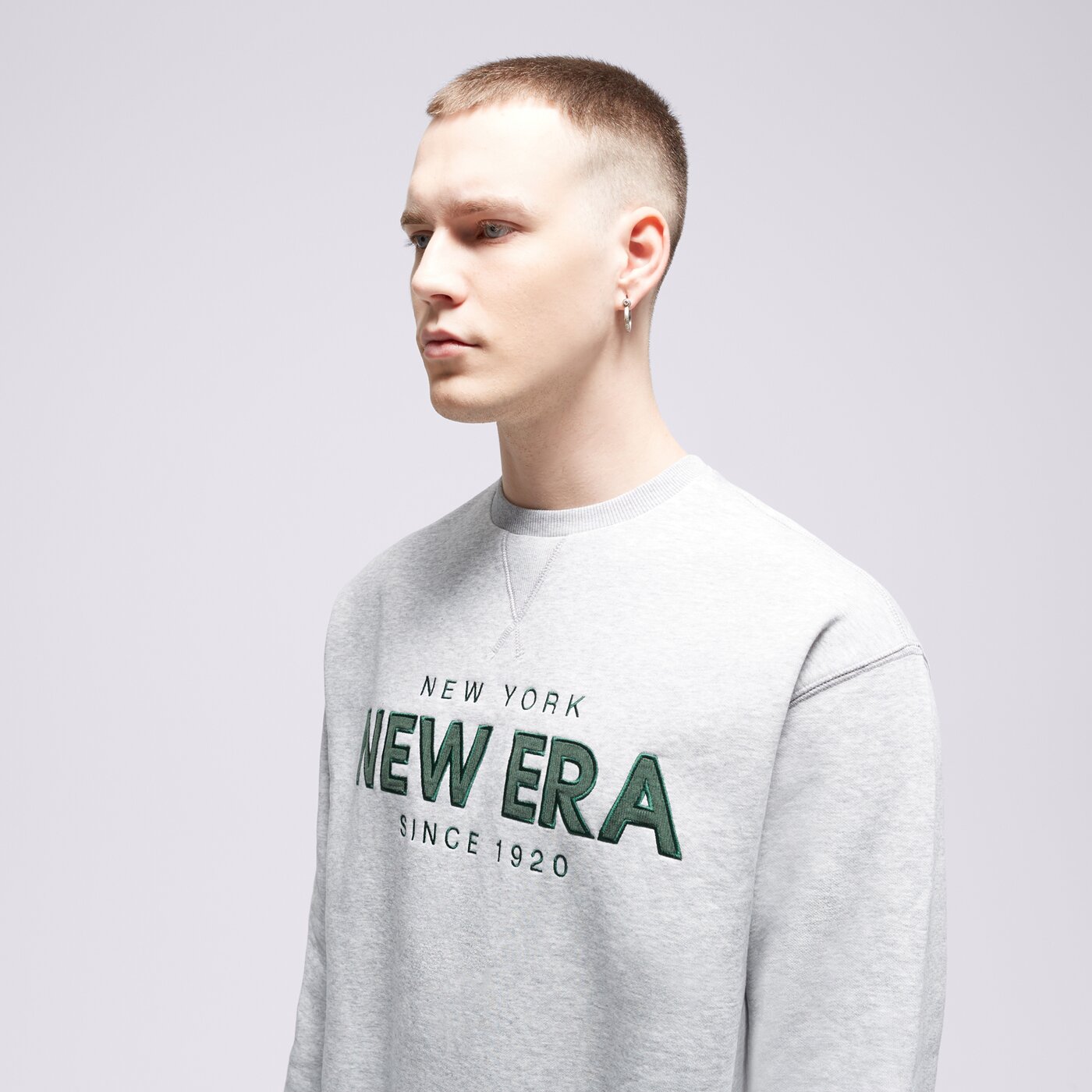 NEW ERA SWEATSHIRT NE WORDMARK CREW NECK Grau