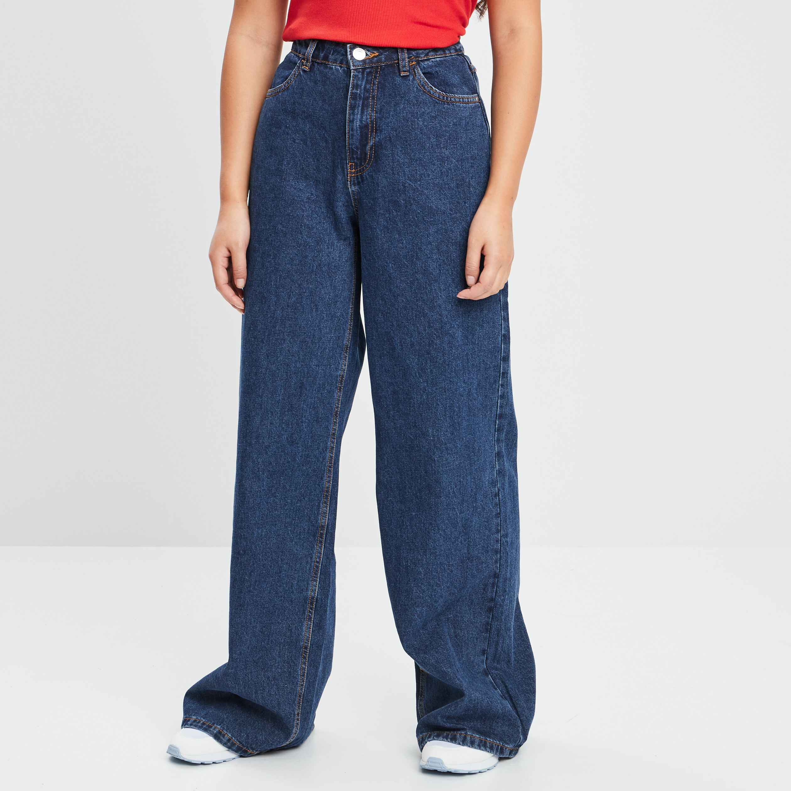 Jeans large taille standard denim stone femme | La Halle
