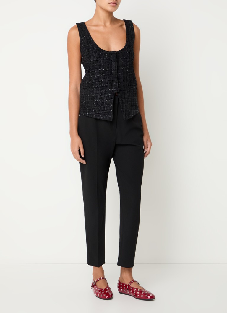 Top fără mâneci cu efect de tweed Yoko de la Sofie Schnoor
