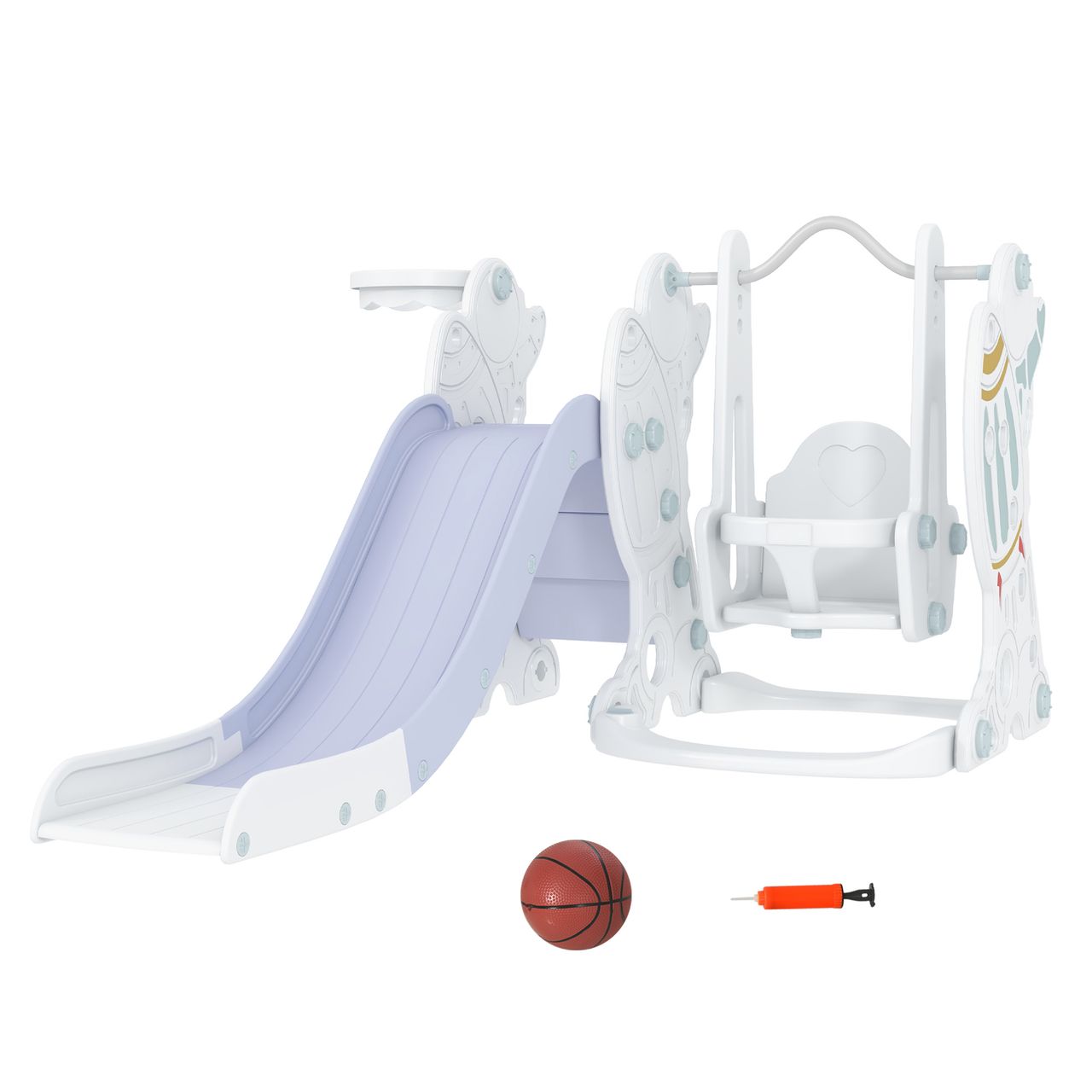 AIYAPLAY Kinderrutsche mit Schaukel 3 in 1 Kinder Spielplatz für 1,5 bis 4 Jahre