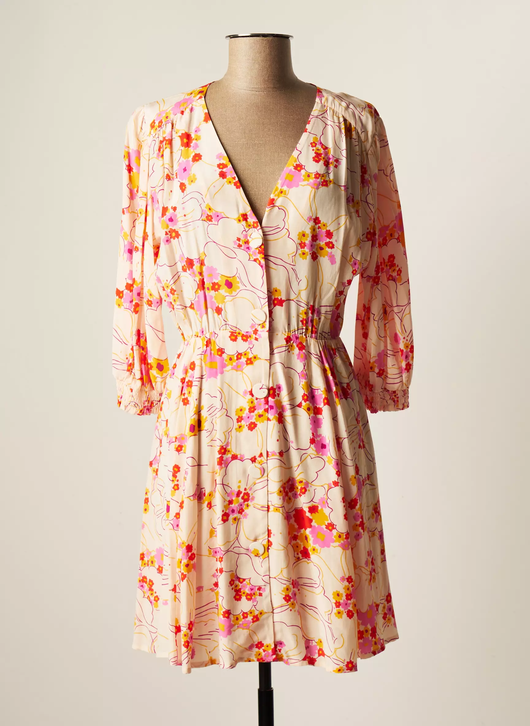 Suncoo Robes Mi Longues Femme couleur beige