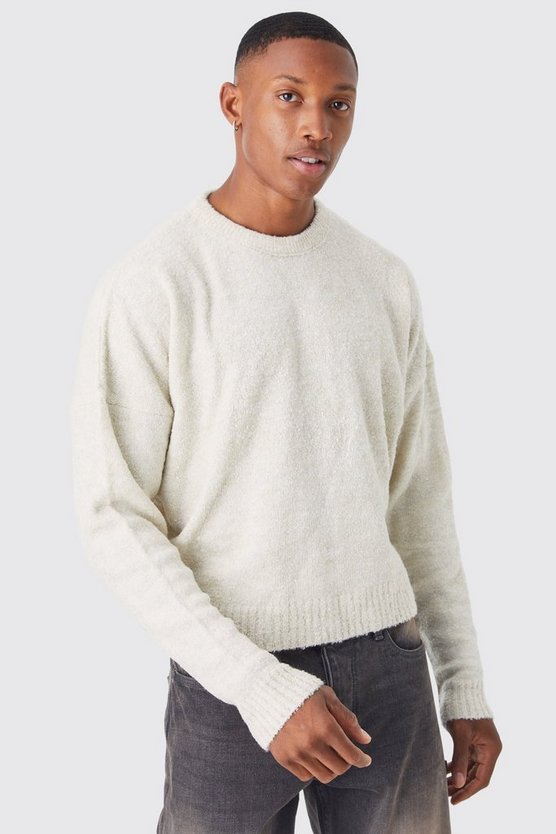 Kastiger Bouclee-Pullover