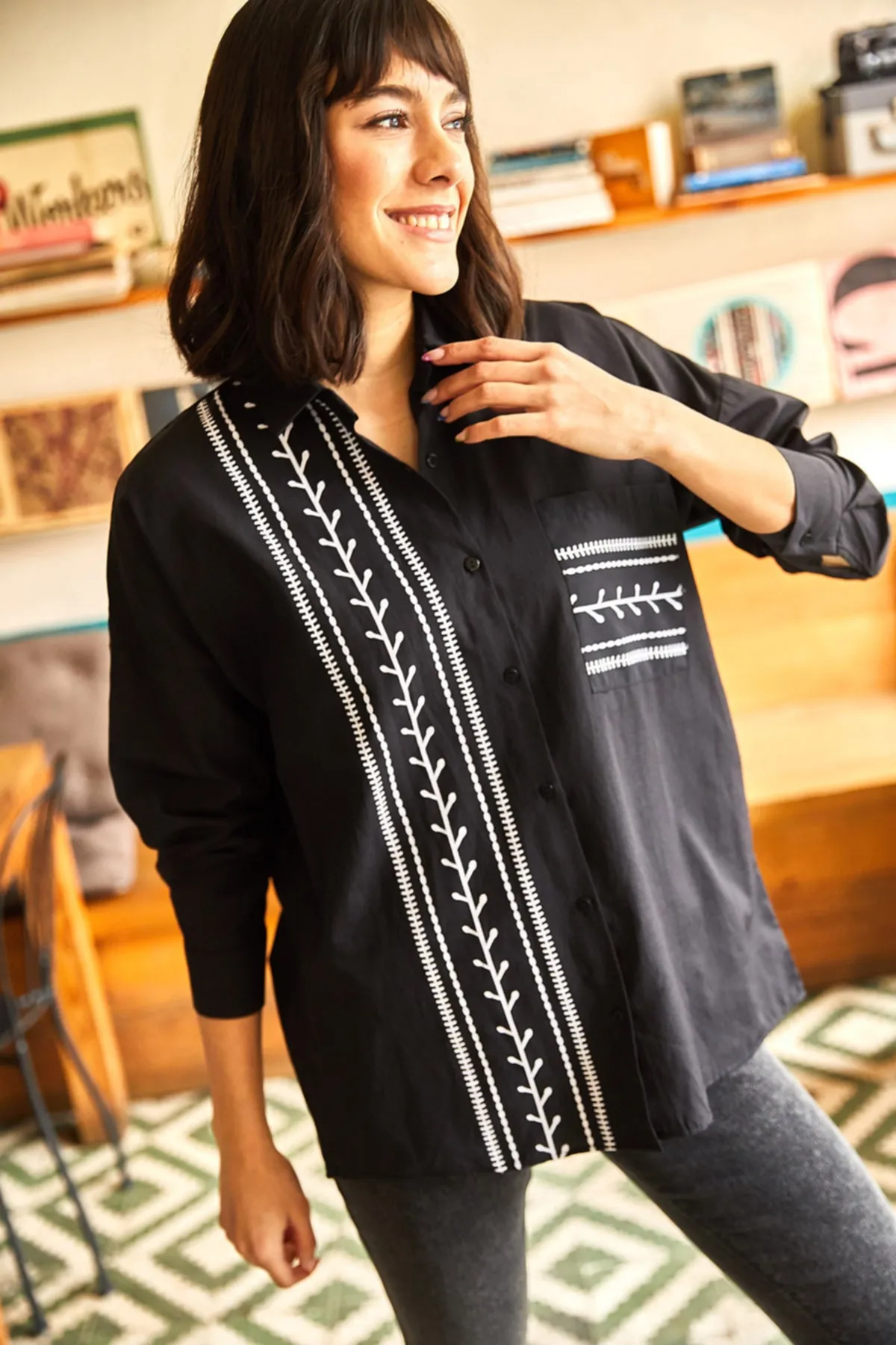 Olalook  Hemd - Schwarz - Relaxed Fit