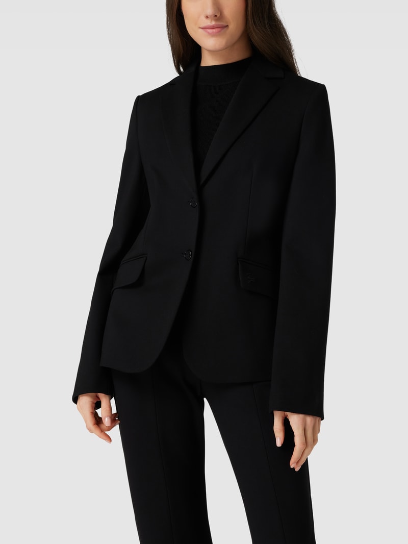 Blazer mit Reverskragen Modell 'PUNTO' in schwarz