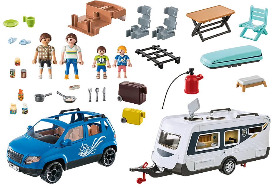 Wohnwagen mit Auto