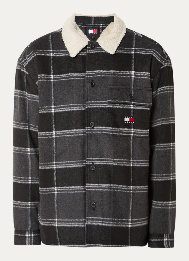 Cămașă în carouri Tommy Hilfiger cu buzunar la piept