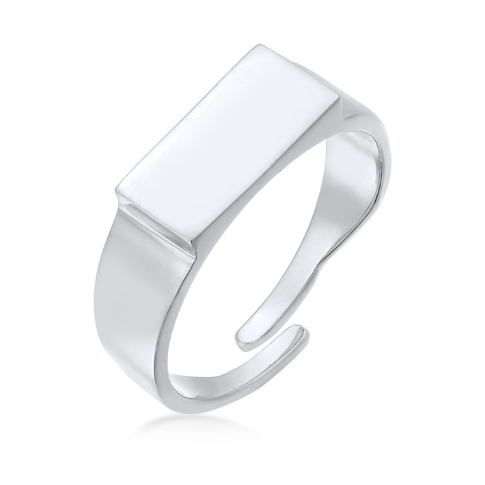 Elli Elli Bague Femmes Sceau Géo Ouvert Réglable en argent sterling 925 Bague