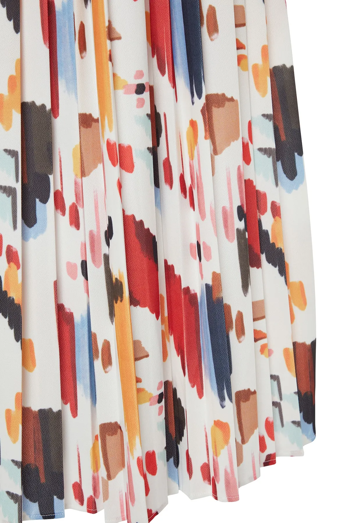 Trendyol Modest  Mehrfarbiger, breiter, plissierter Webrock mit elastischem Bund TCTSS23EE00026