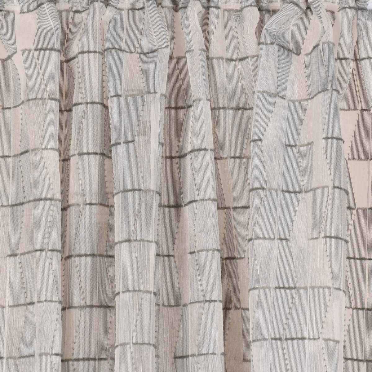 Meterware Rasch Textil Stores Scherli Rechtecke abstrakt grau 300cm, halbtransparent, Kunstfaser, überbreit