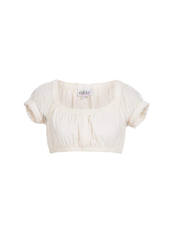 Nübler Dirndlbluse Kurzarm Sofia in Creme günstig kaufen