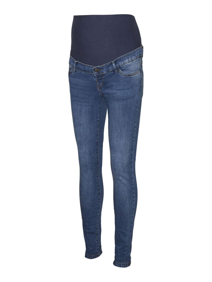 Vero Moda Umstandsjeans mit Skinny Fit in Medium Blue Denim günstig kaufen
