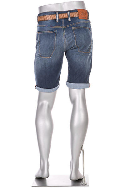 Alberto Bike, Jeansbermudas Bike, Regular Slim Fit, Coolmax® 9oz, mittelblau