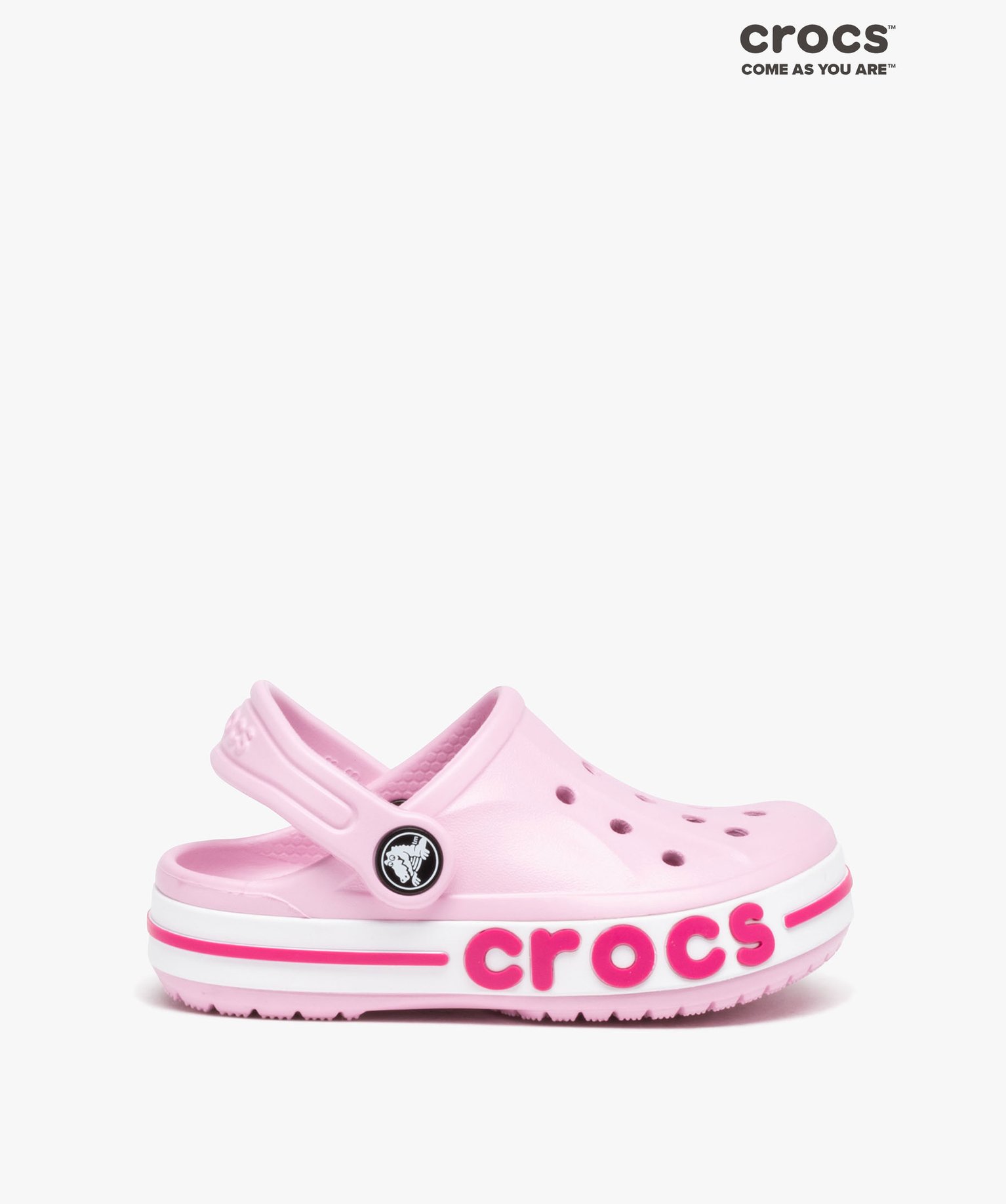 Sabots souples fille unies à semelle épaisse - Crocs rose | GEMO
