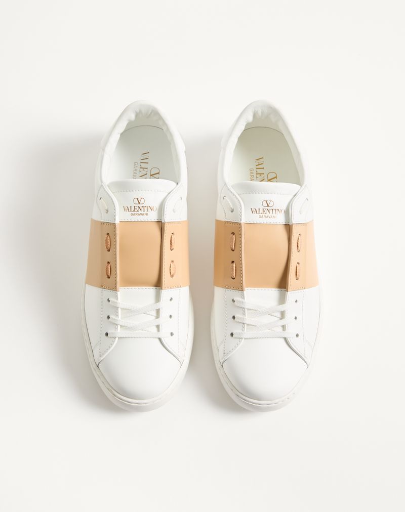Baskets ouvertes en cuir de veau