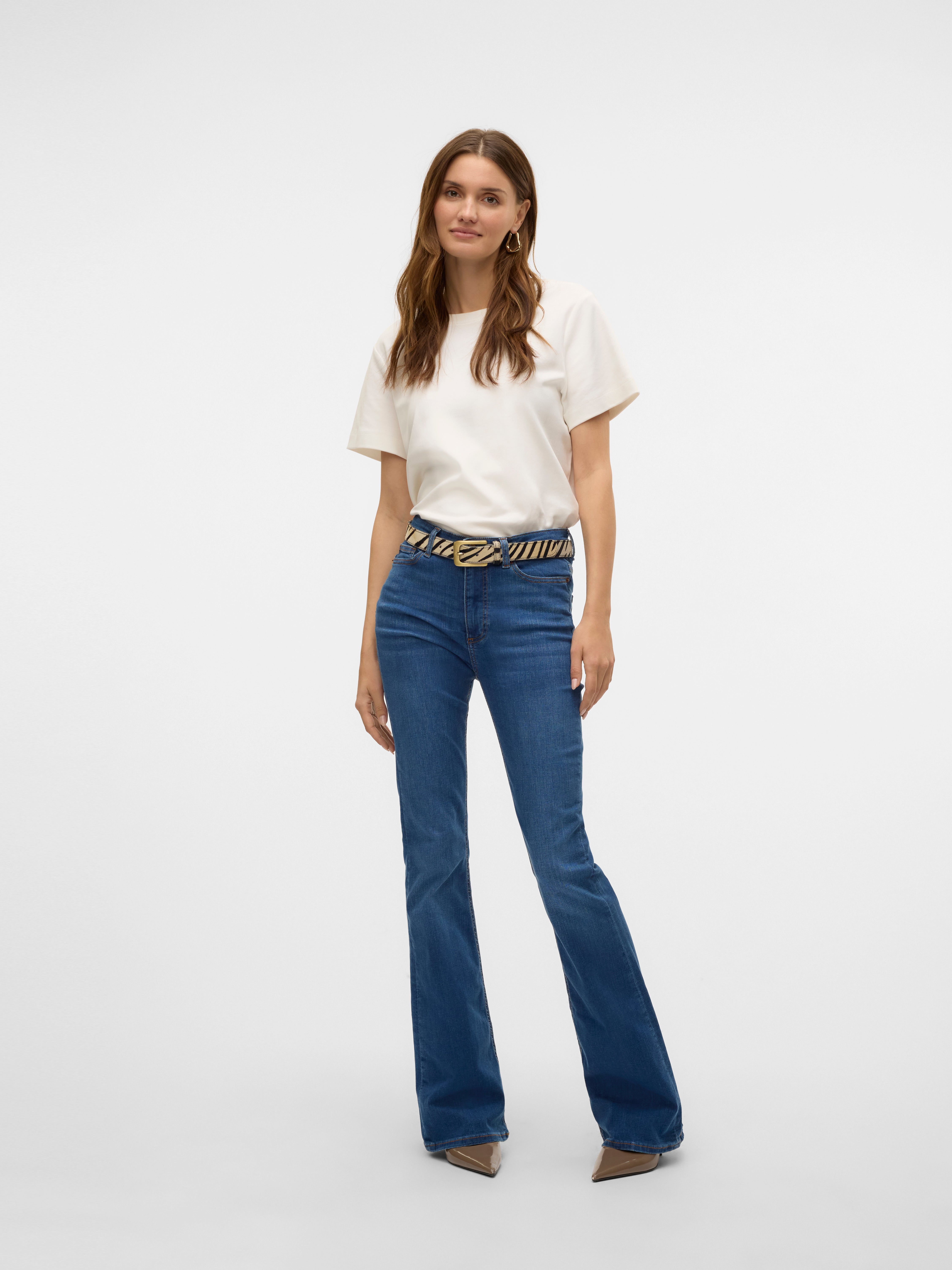 VMSIGA Hohe Taille Ausgestellt Jeans