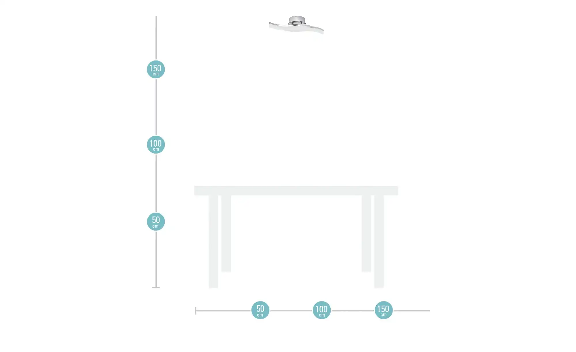 KHG LED-Deckenleuchte, chrom `Wavy´