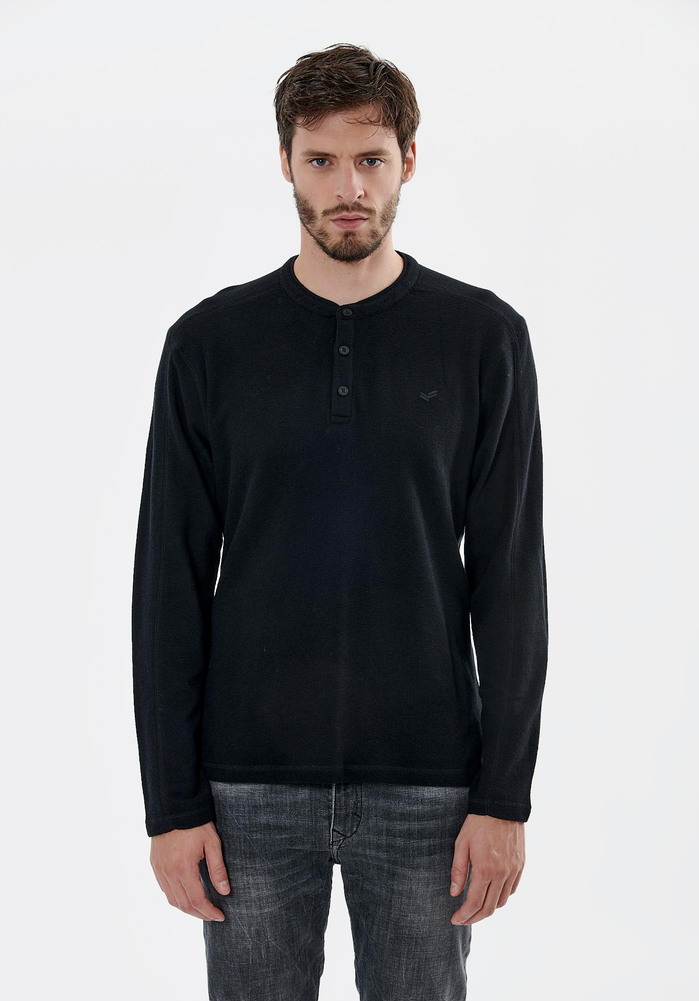 TINS   T-shirt noir homme 100% coton