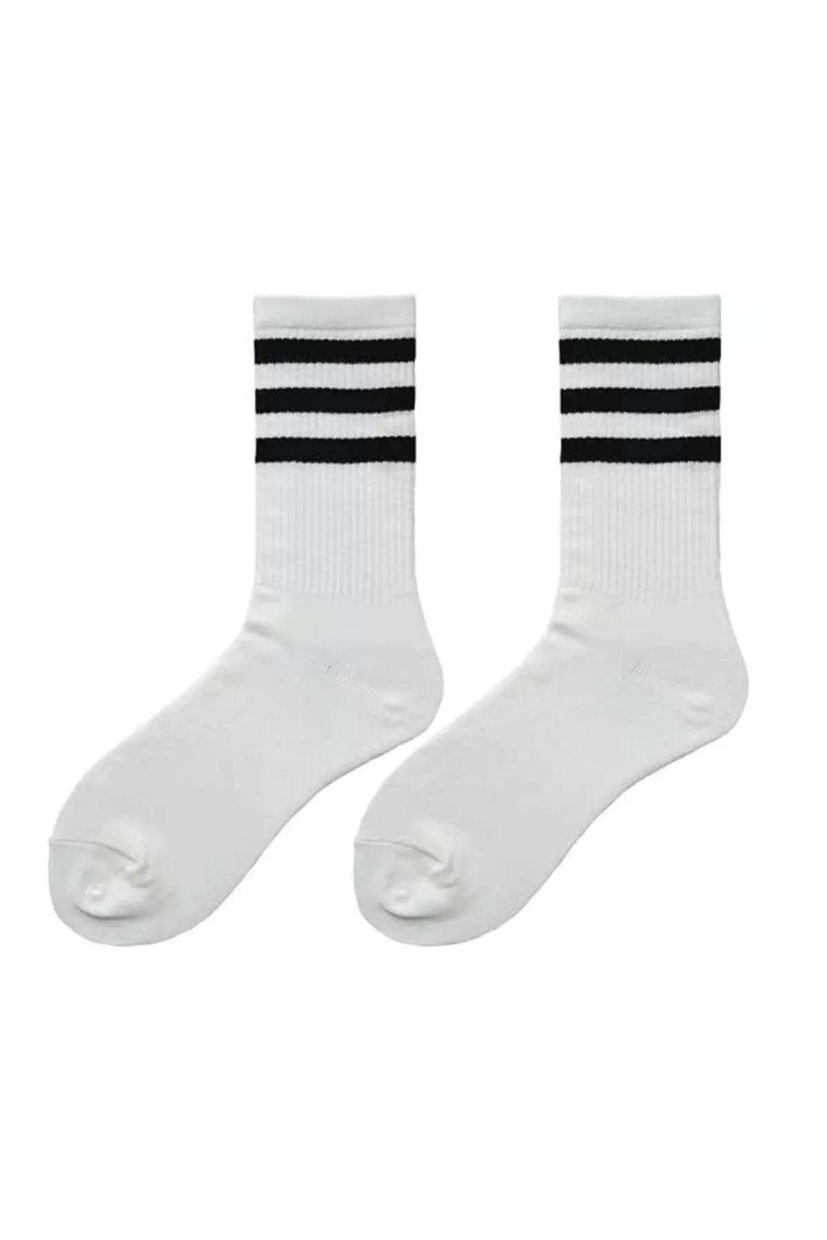 SOYTEMİZ  Schwarz gestreifte Socken Unisex Sportsocken
