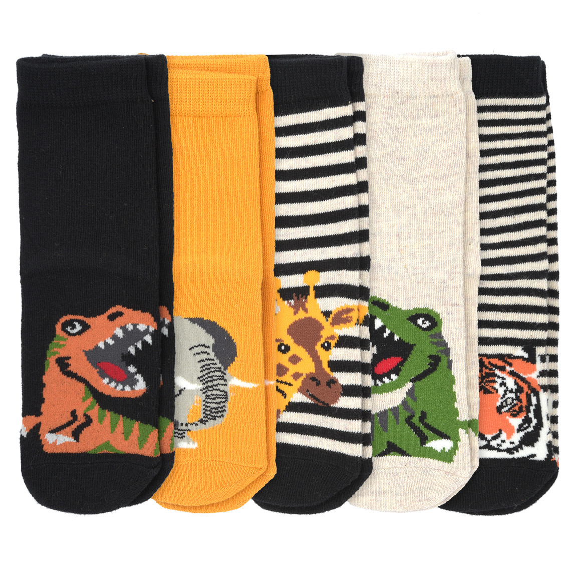 5 Paar Kinder Socken mit Tier-Motiven