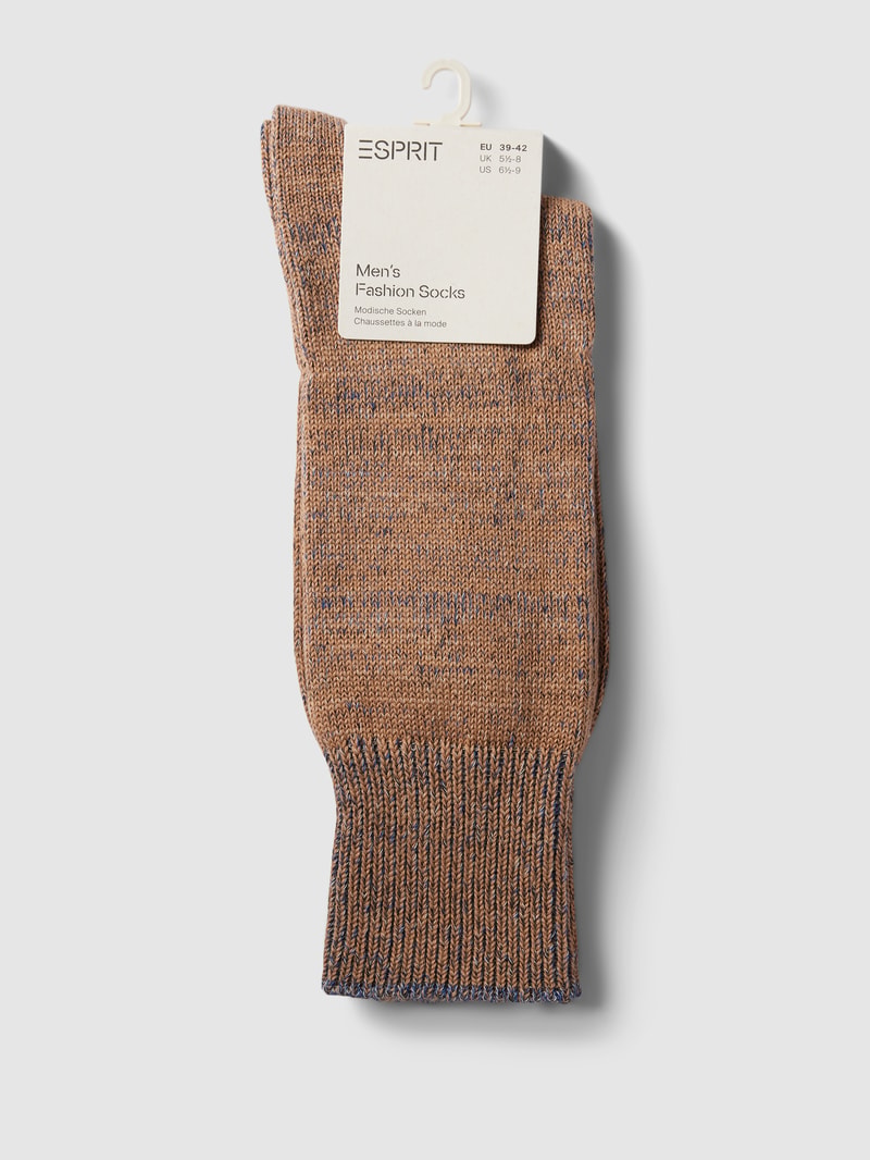 Socken in melierter Optik in camel