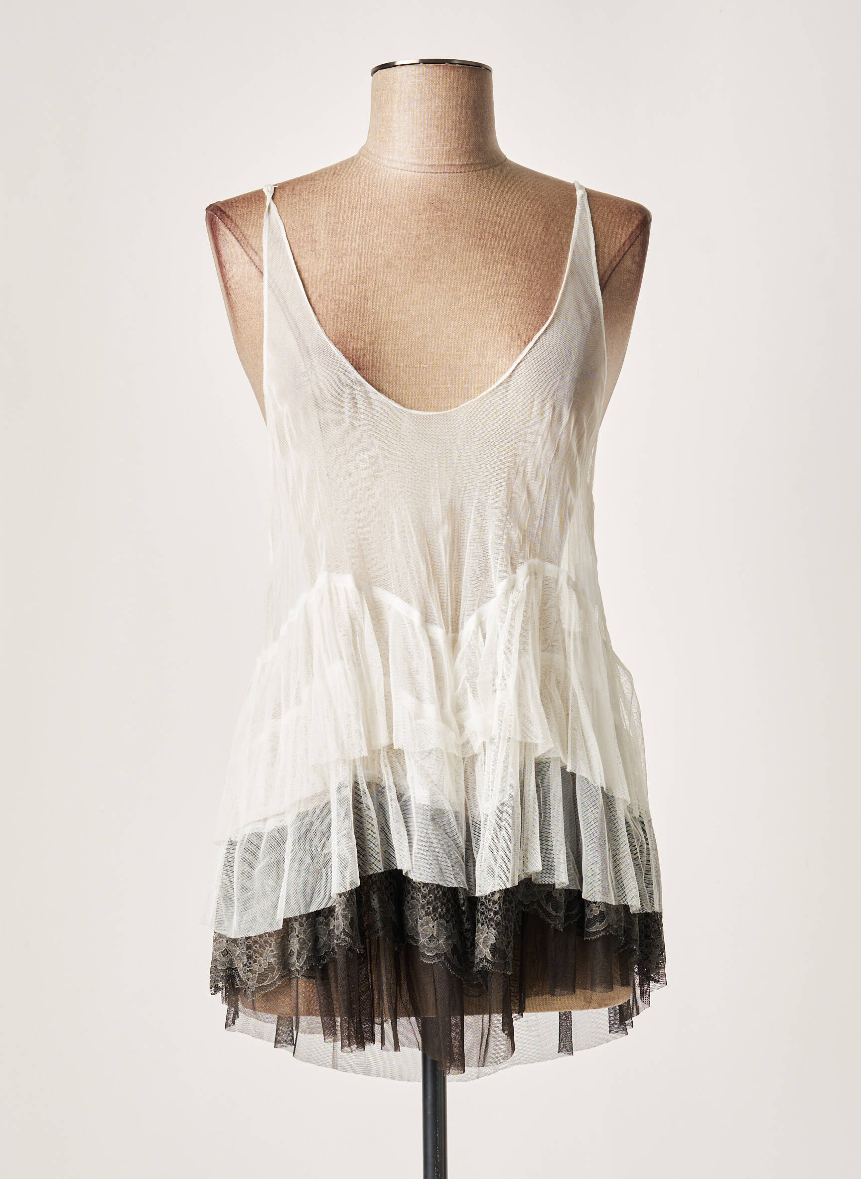 Lauren Vidal Tuniquesansmanche Femme couleur blanc