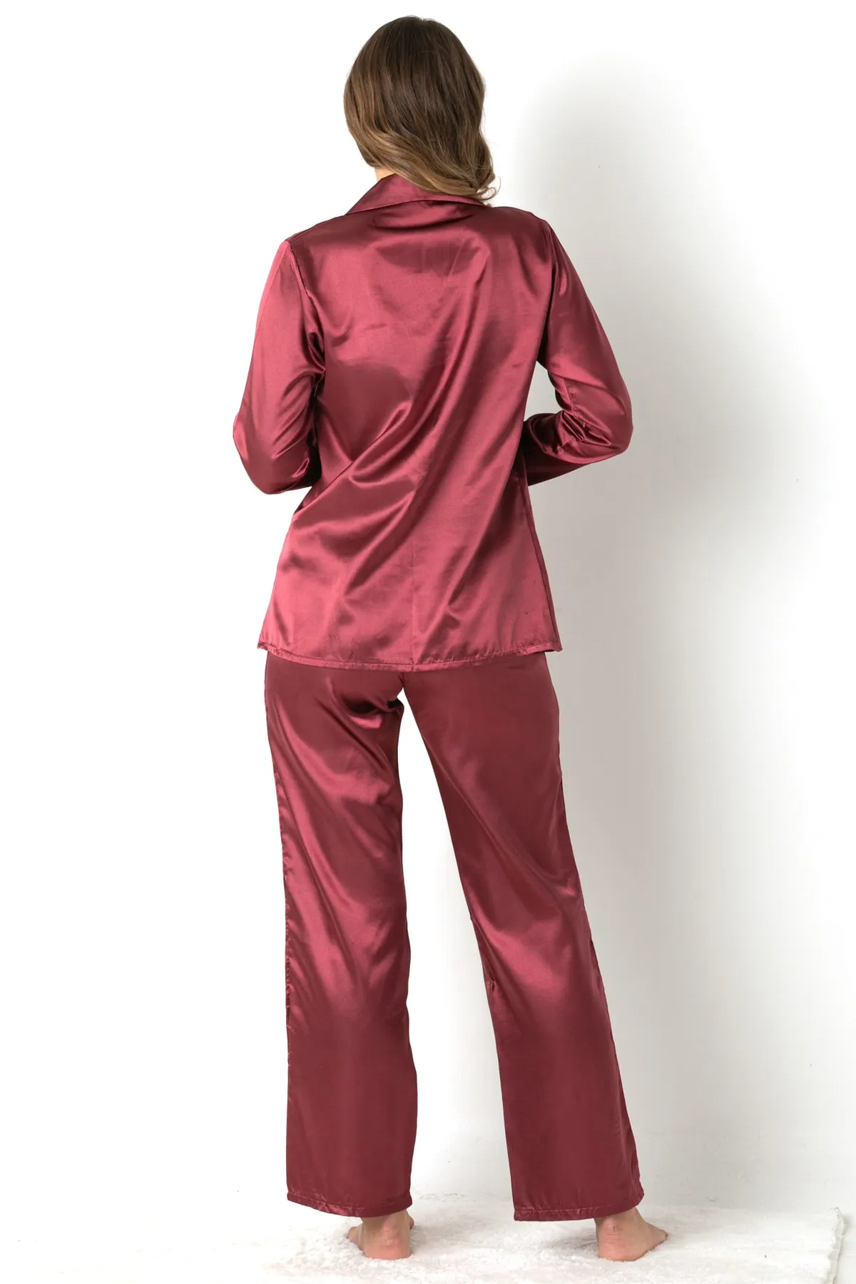 Doremi  Langarm-Pyjama-Set aus Satin