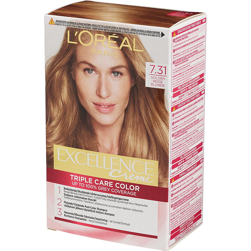Loreal L'Oréal hårfarge 7.31 gylden beige blond