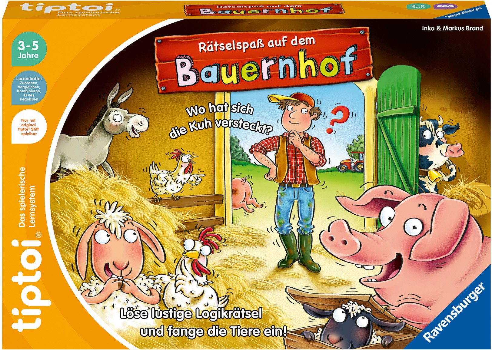 Ravensburger Spiel, tiptoi® Rätselspaß auf dem Bauernhof, Made in Europe, FSC® - schützt Wald - weltweit