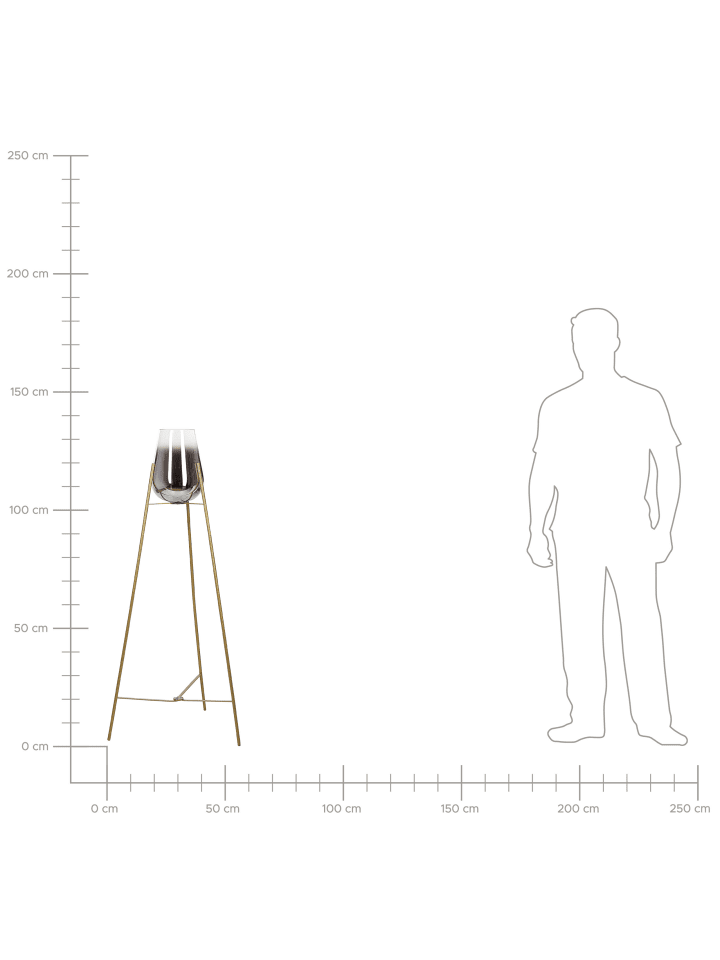 Beliani Stehleuchten MENA in Gold - (W) 55 x (H) 133 x (L) 55 cm günstig kaufen onesize