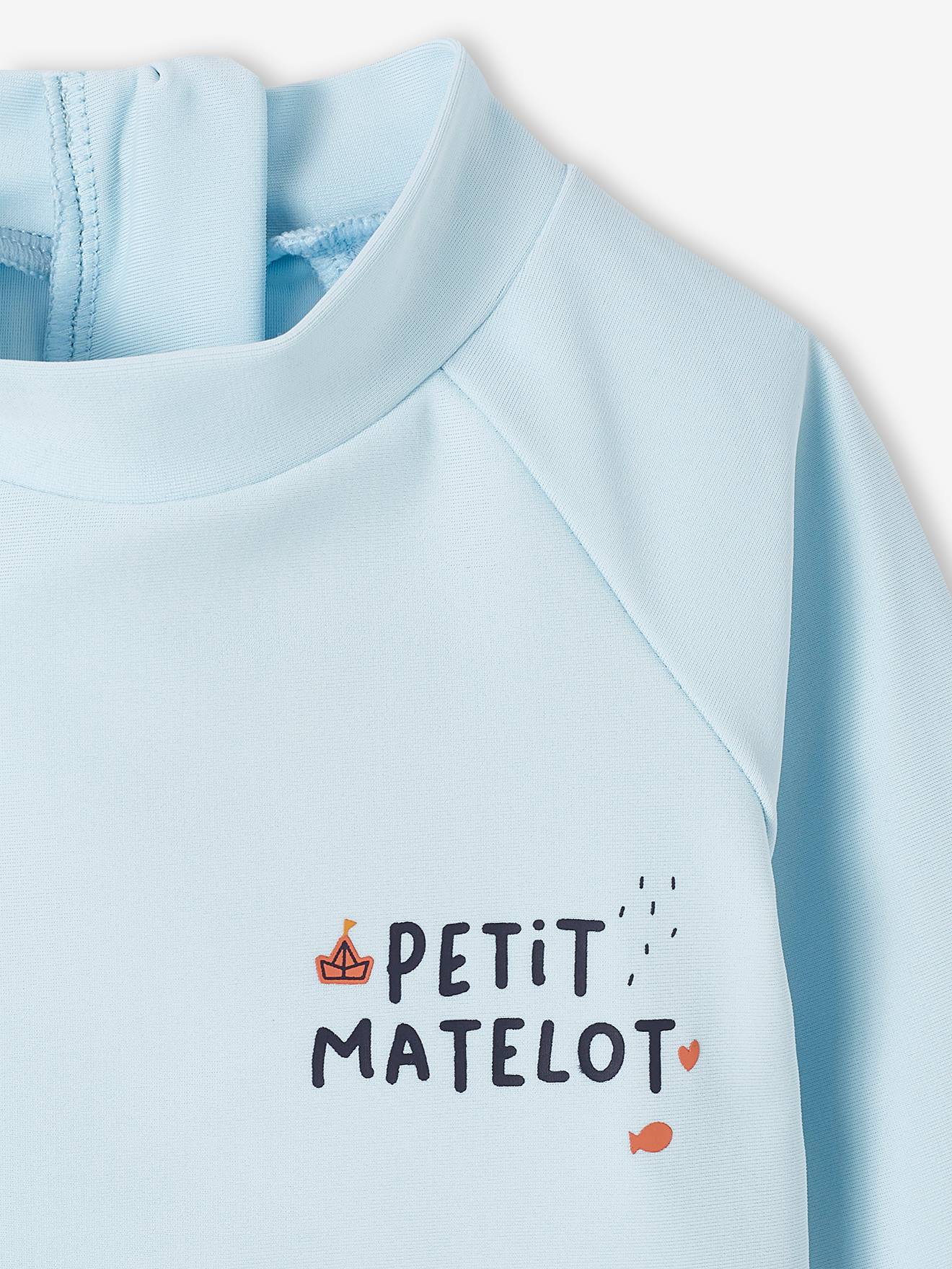 Vertbaudet Jungen Baby Badeshirt mit UV-Schutz Oeko-Tex - himmelblau